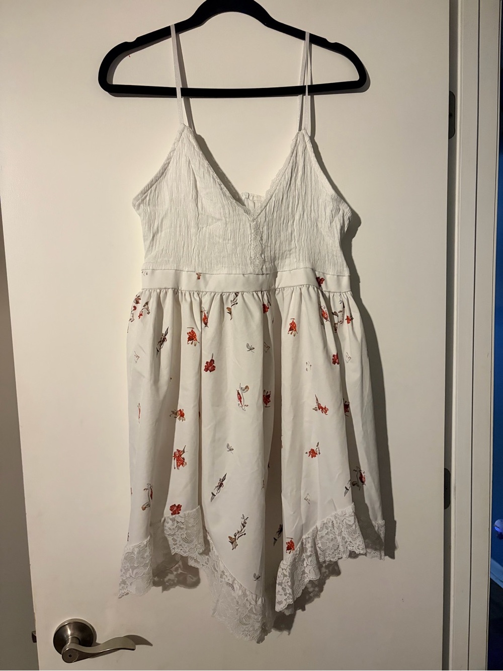 3/$17 White Floral Dress